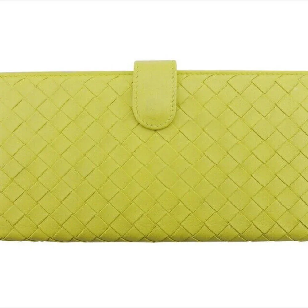 BOTTEGA VENETA Long Wallet Intrecciato Leather Authentic - Picture 1 of 11